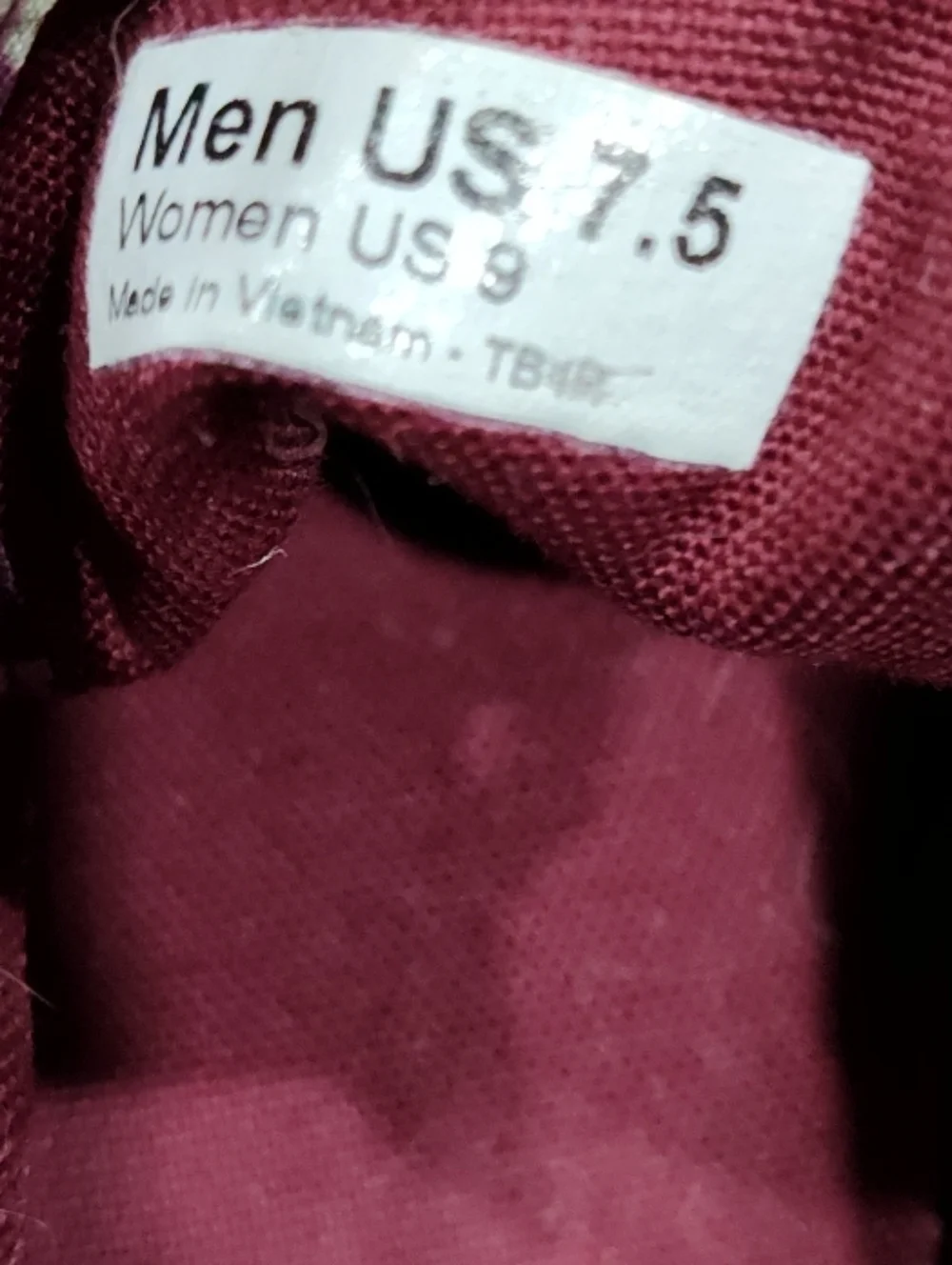 Vans Burgundy Tawny Port Floral Authentic Lo Pro Men's 7.5 / Women's 9 - Picture 10 of 11